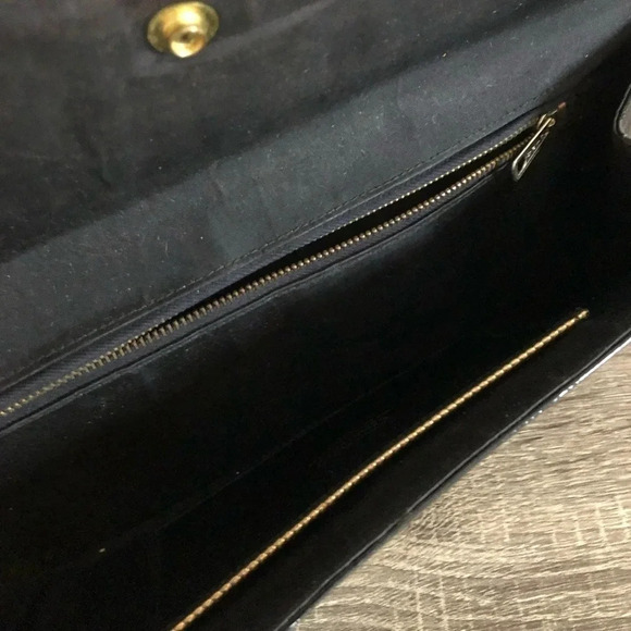 Vintage Normandie Patent  Black Clutch - Picture 2 of 10